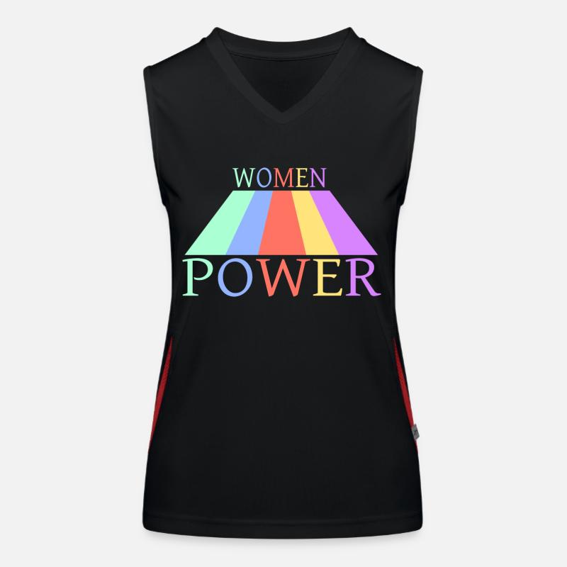 Frauenpower Funktionelles Kontrast-Tank Top für Frauen