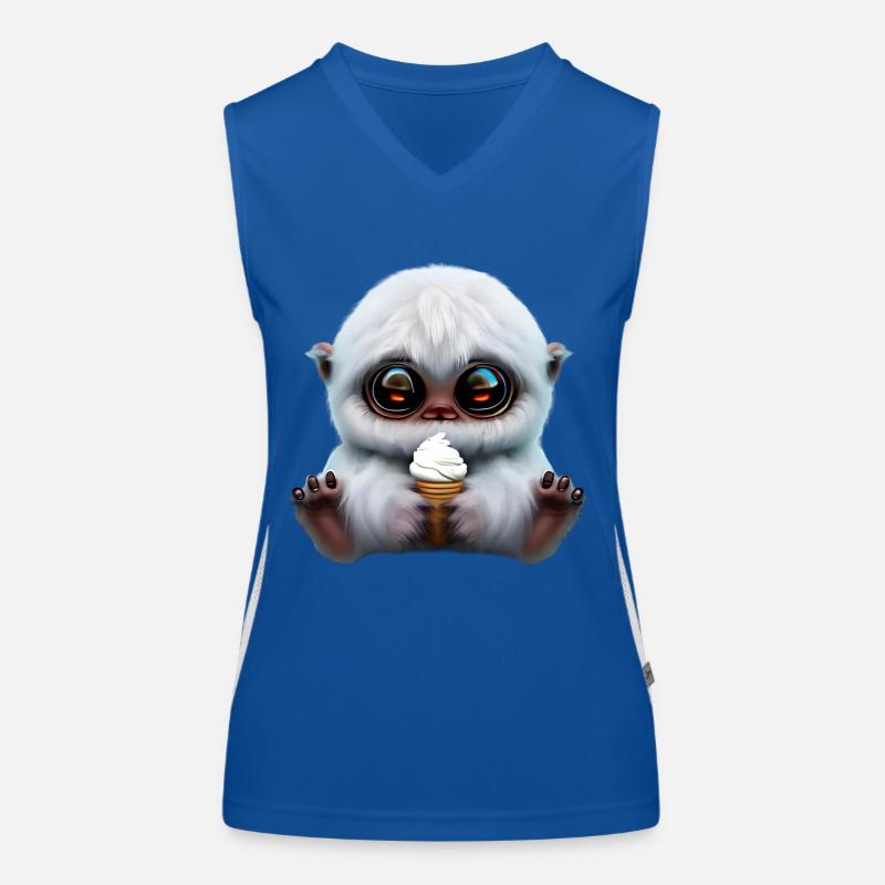 Yeti mit Softeis Funktionelles Kontrast-Tank Top für Frauen