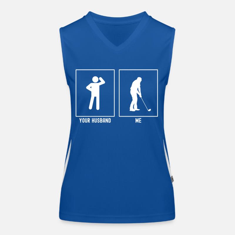 Ihr Ehemann - Ich - Golfspieler Funktionelles Kontrast-Tank Top für Frauen