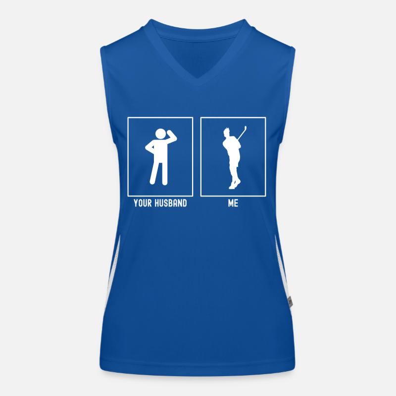 Ihr Ehemann - Ich - Golf Vorschwung Funktionelles Kontrast-Tank Top für Frauen