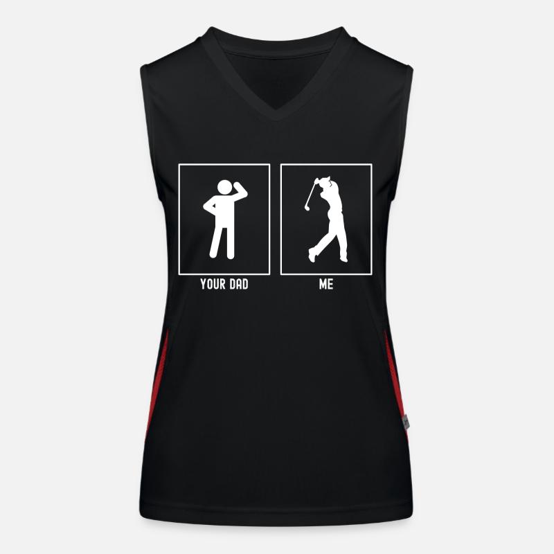 Ton père - Moi - Golf Débardeur respirant contrasté Femme