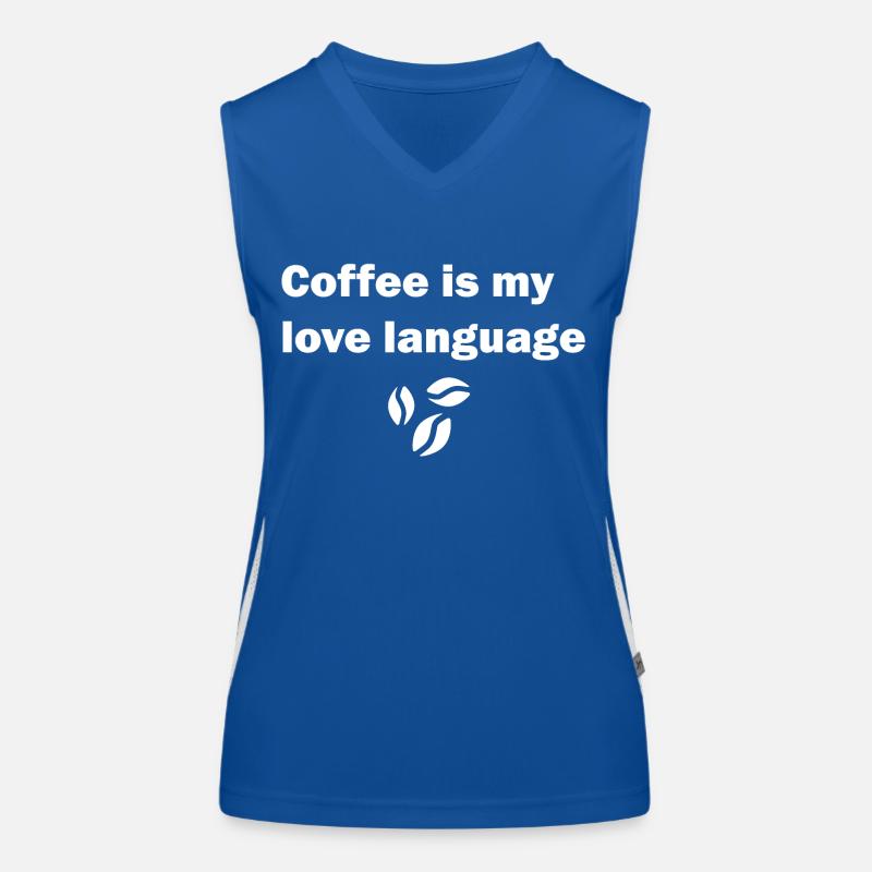 coffee is my love language Funktionelles Kontrast-Tank Top für Frauen