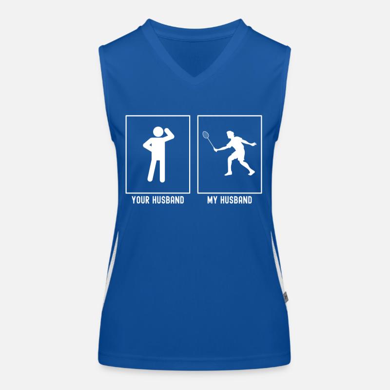 Ihr Ehemann - Mein Ehemann - Tennisspieler Vektor Funktionelles Kontrast-Tank Top für Frauen