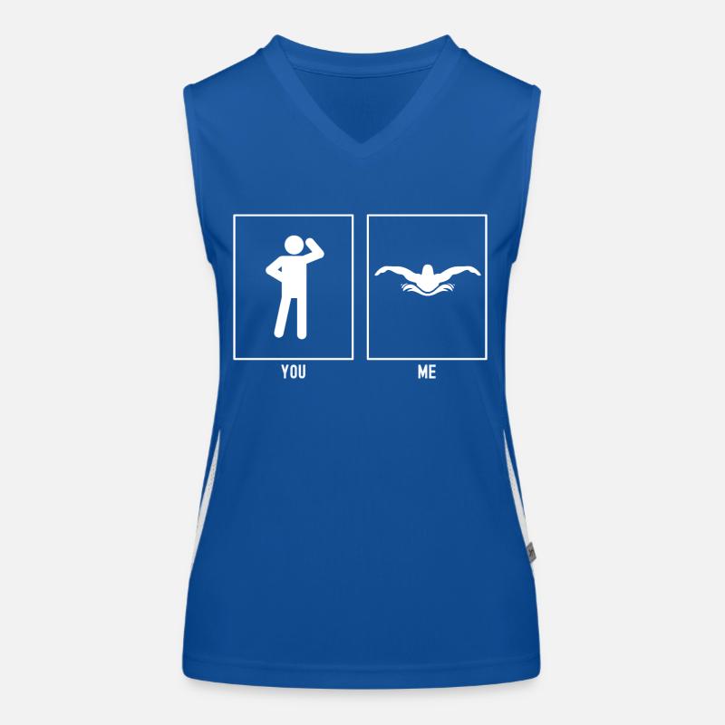 Sie - Ich - Schwimmübung Funktionelles Kontrast-Tank Top für Frauen