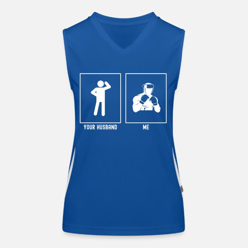 Son mari - Moi - Boxe professionnelle Débardeur respirant contrasté Femme