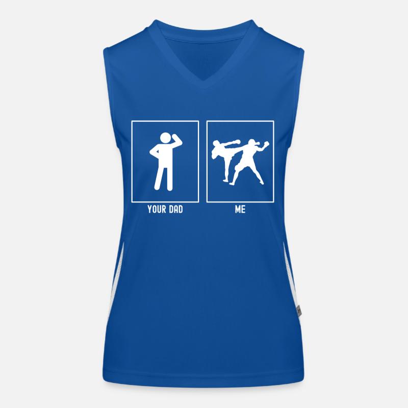Your Father - Me - Kickboxing Women's Functional Contrast Tank Top