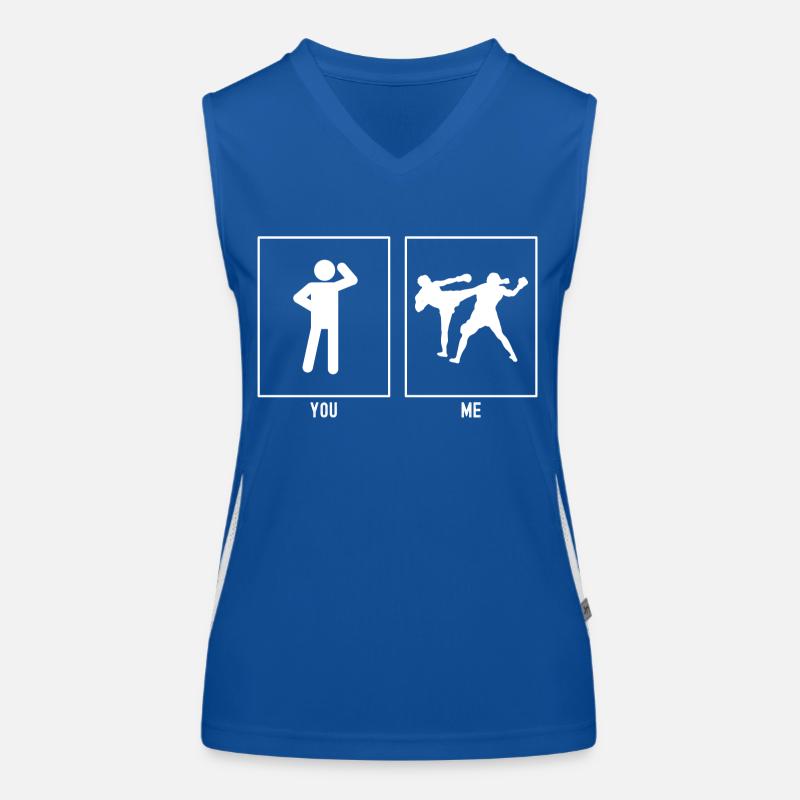 You - Me - Kickboxing Women's Functional Contrast Tank Top