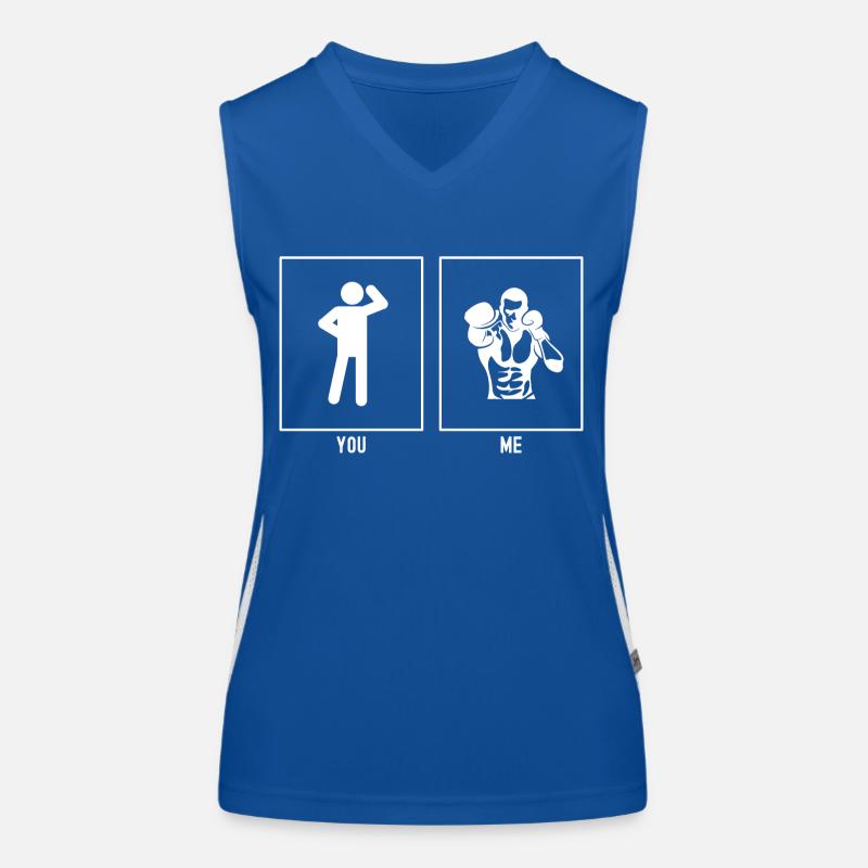 She - Me - Boxing Jab Women's Functional Contrast Tank Top