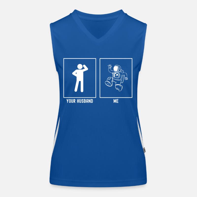 Ihr Ehemann - Ich - Astronomie Cartoon Funktionelles Kontrast-Tank Top für Frauen