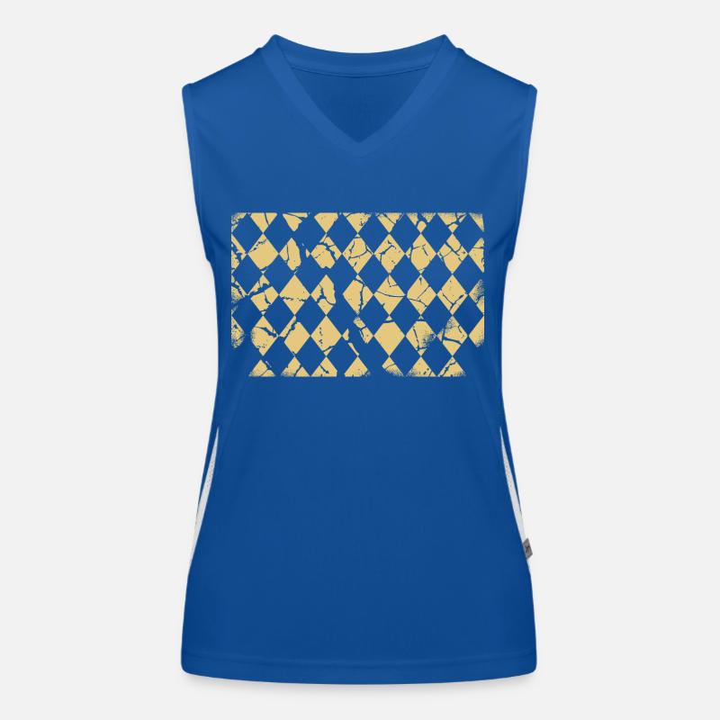 Plaid Pattern Background Rectangle Women's Functional Contrast Tank Top