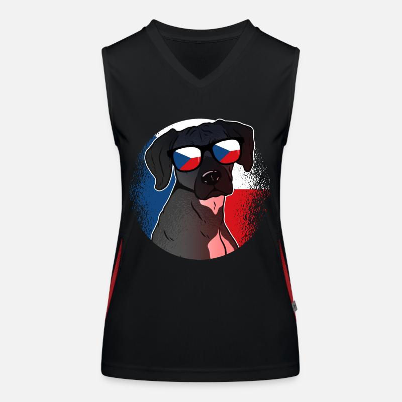 Tschechische Republik Funktionelles Kontrast-Tank Top für Frauen