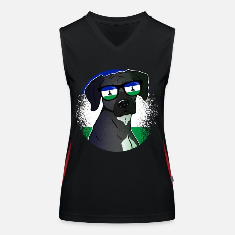 Lesotho Funktionelles Kontrast-Tank Top für Frauen
