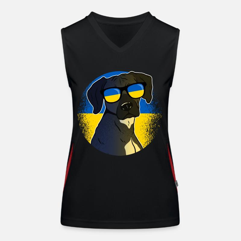 Ucraina Top sportivo da donna in contrasto cromatico