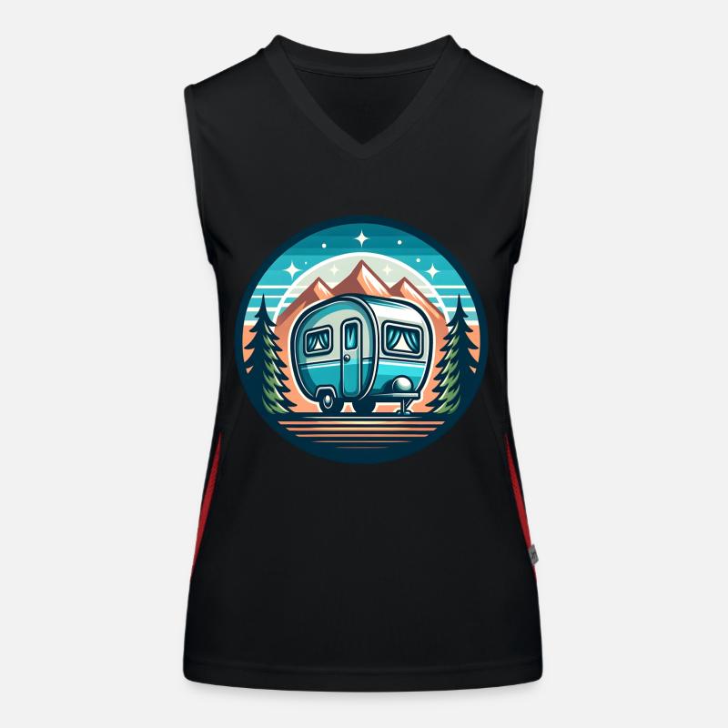 Camping Caravan Women's Functional Contrast Tank Top
