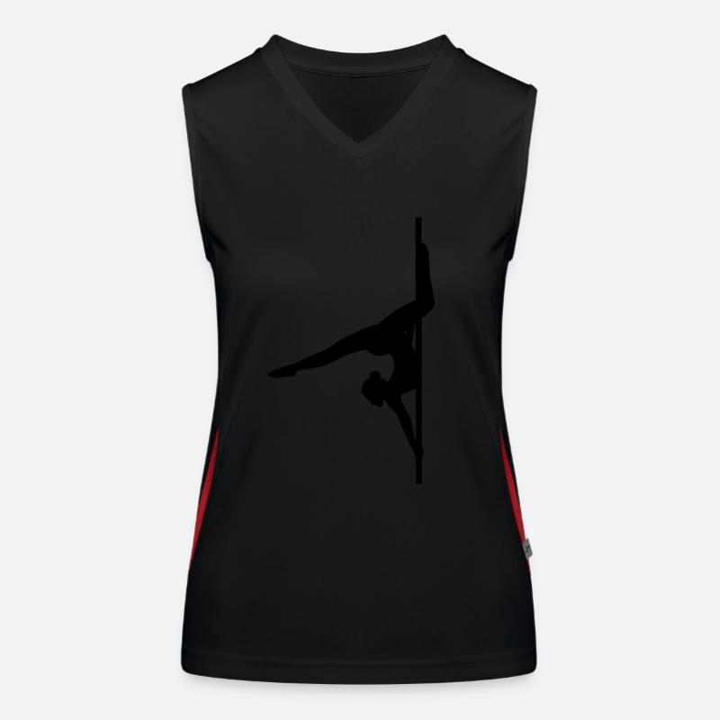Pole Dance Shape Shadow Figure Butterfly Women's Functional Contrast Tank Top