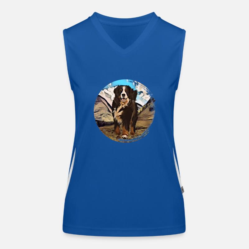 Bernese mountain dog Women's Functional Contrast Tank Top