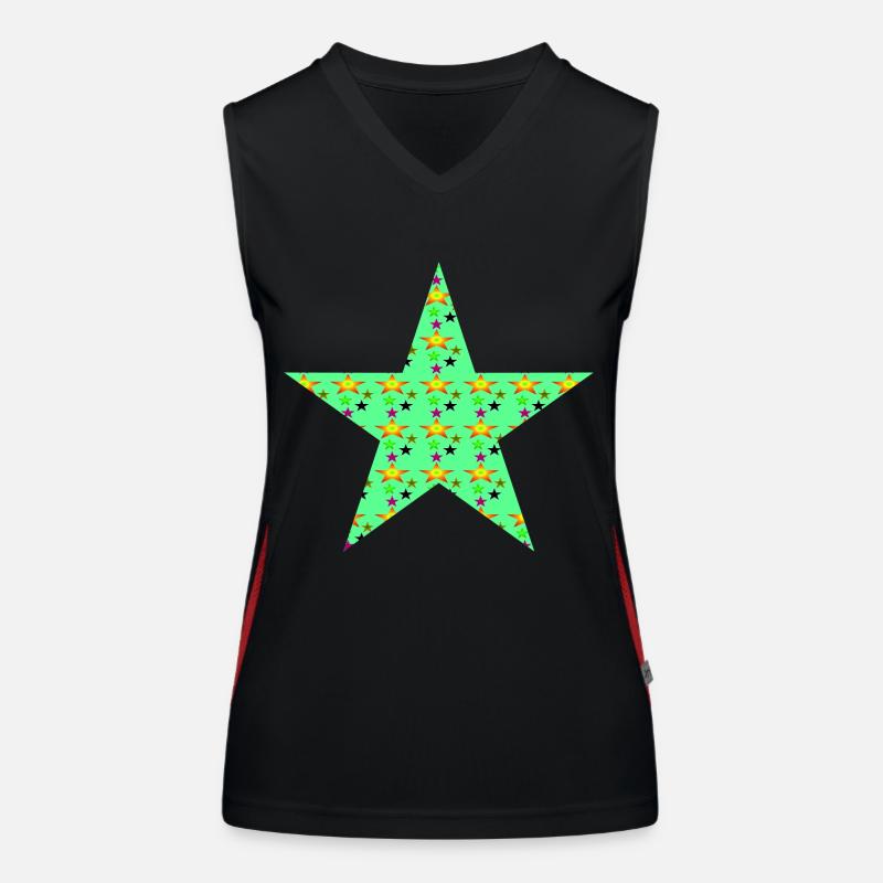 Stern mit Sternen Funktionelles Kontrast-Tank Top für Frauen