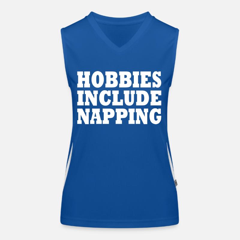 Hobbies include napping Débardeur respirant contrasté Femme