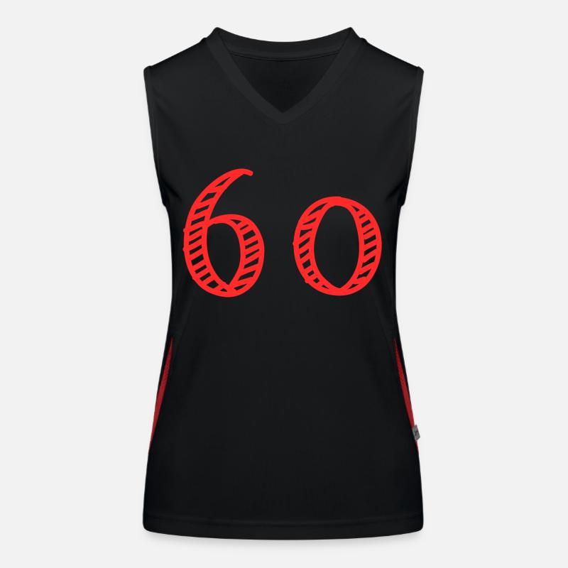 60 ANS. 60e ANNIVERSAIRE. ANNIVERSAIRE 60 ANS. 60 Débardeur respirant contrasté Femme
