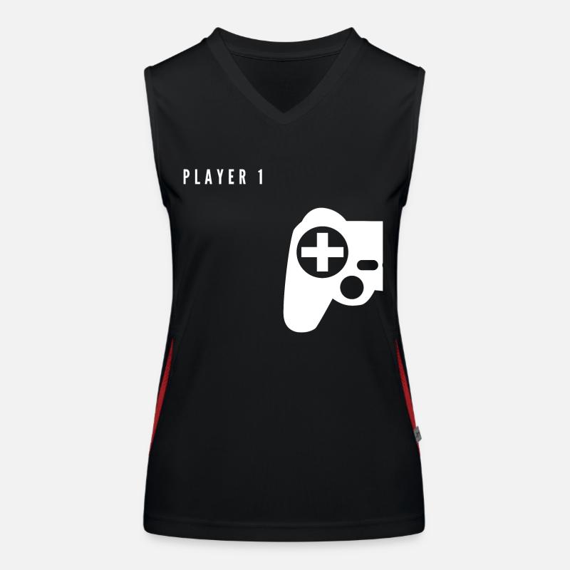 Player 1 Parent Funktionelles Kontrast-Tank Top für Frauen