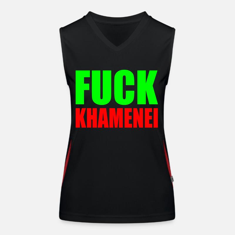 Fuck khamenei Chamenei - iran Funktionelles Kontrast-Tank Top für Frauen