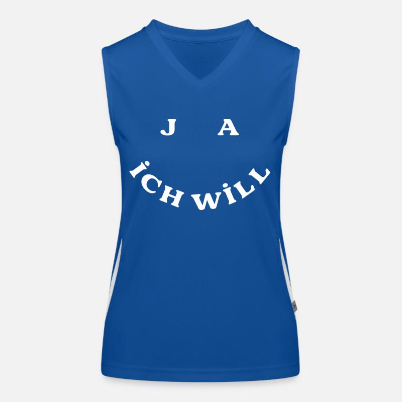 Ja Ich Will Funktionelles Kontrast-Tank Top für Frauen