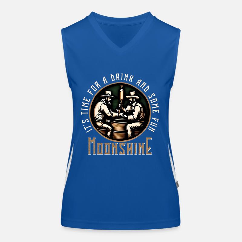 Moonshine Moonshiners Whiskey Lovers Women's Functional Contrast Tank Top