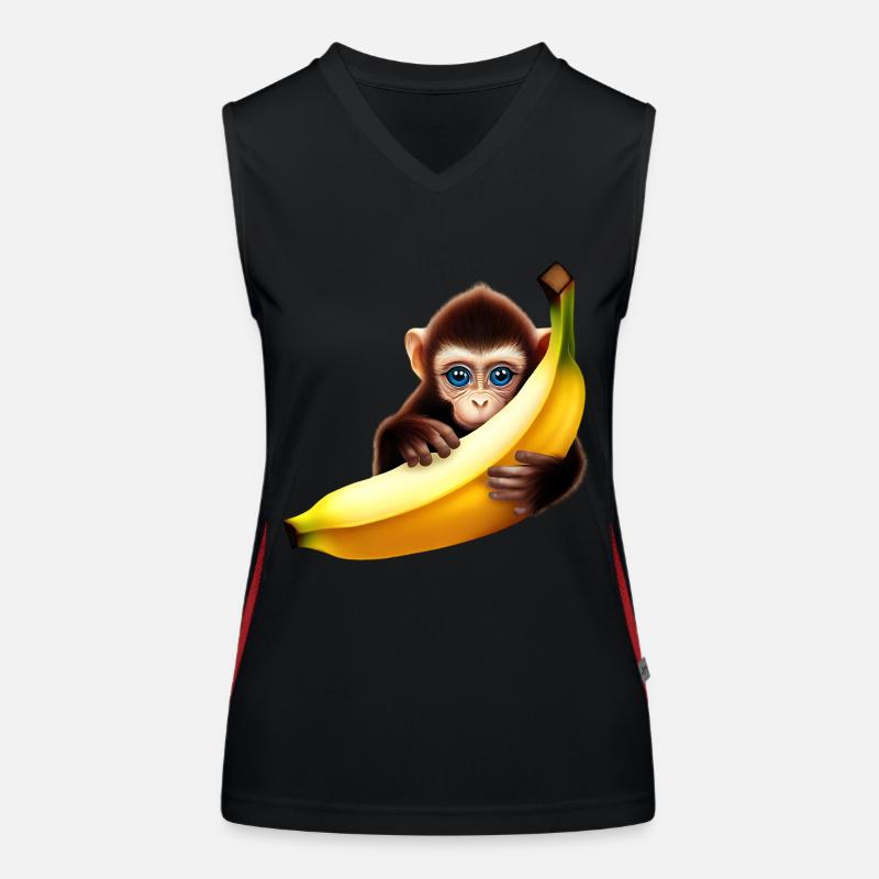 Banane à cache-cache de singe Débardeur respirant contrasté Femme