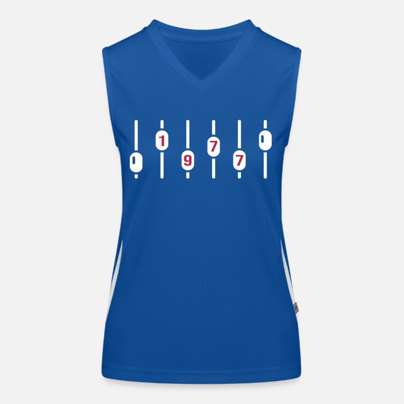 1977 geburtstag disco dj jubiläum sound engineer Funktionelles Kontrast-Tank Top für Frauen