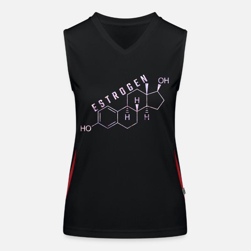 estrogen molecule Women's Functional Contrast Tank Top