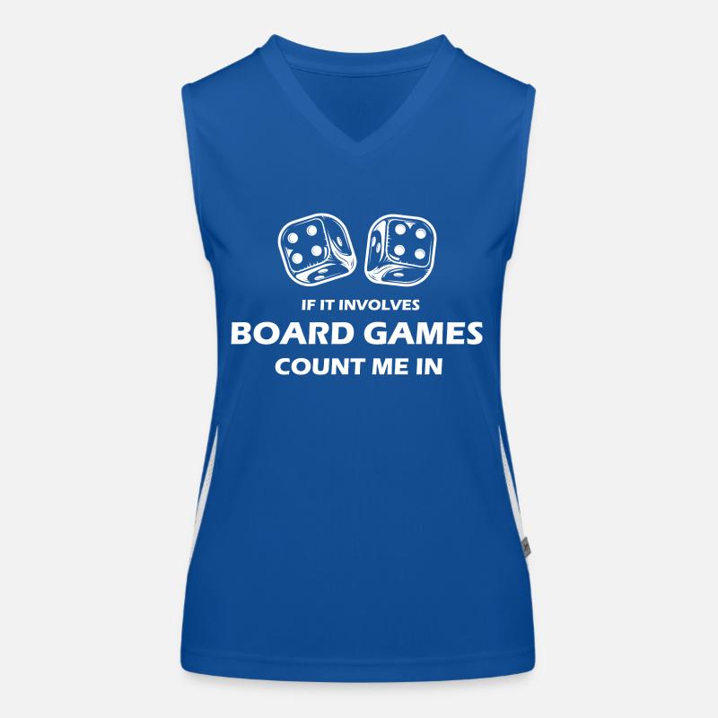 Boardgame Chess Backgammon Game Night Women's Functional Contrast Tank Top