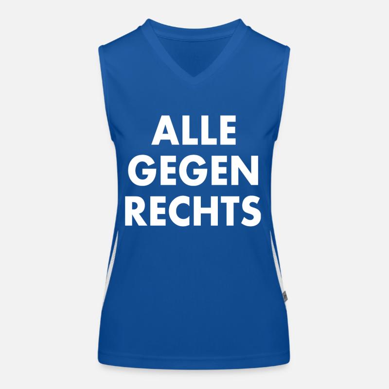 Alle gegen rechts Funktionelles Kontrast-Tank Top für Frauen