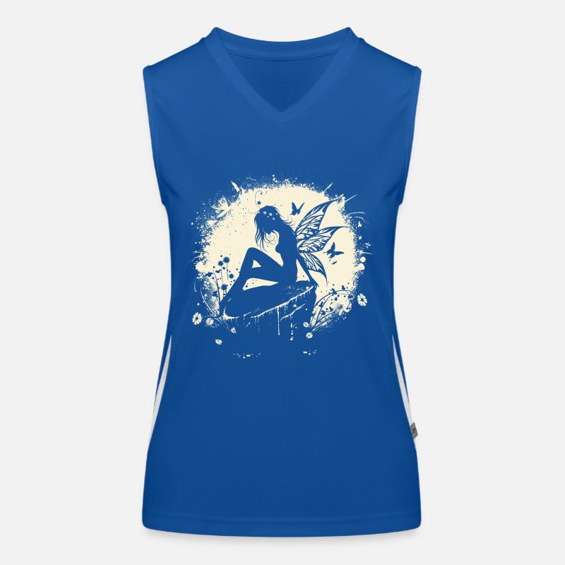 Fée, Elfe, Lune, Conte de fées, Créatures mythiques Débardeur respirant contrasté Femme