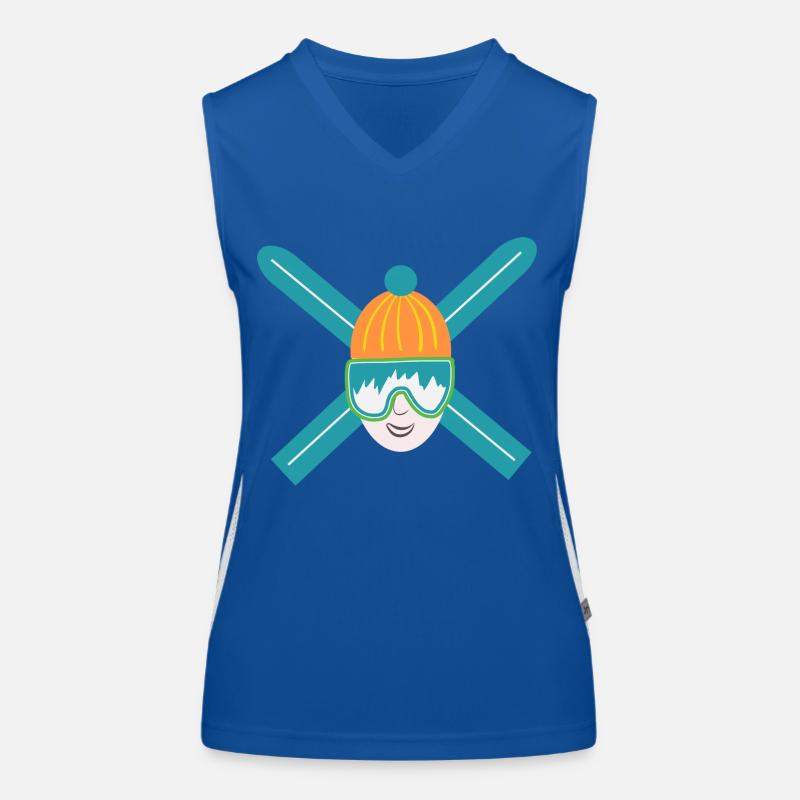 Ski Crazy - Kein Name Funktionelles Kontrast-Tank Top für Frauen