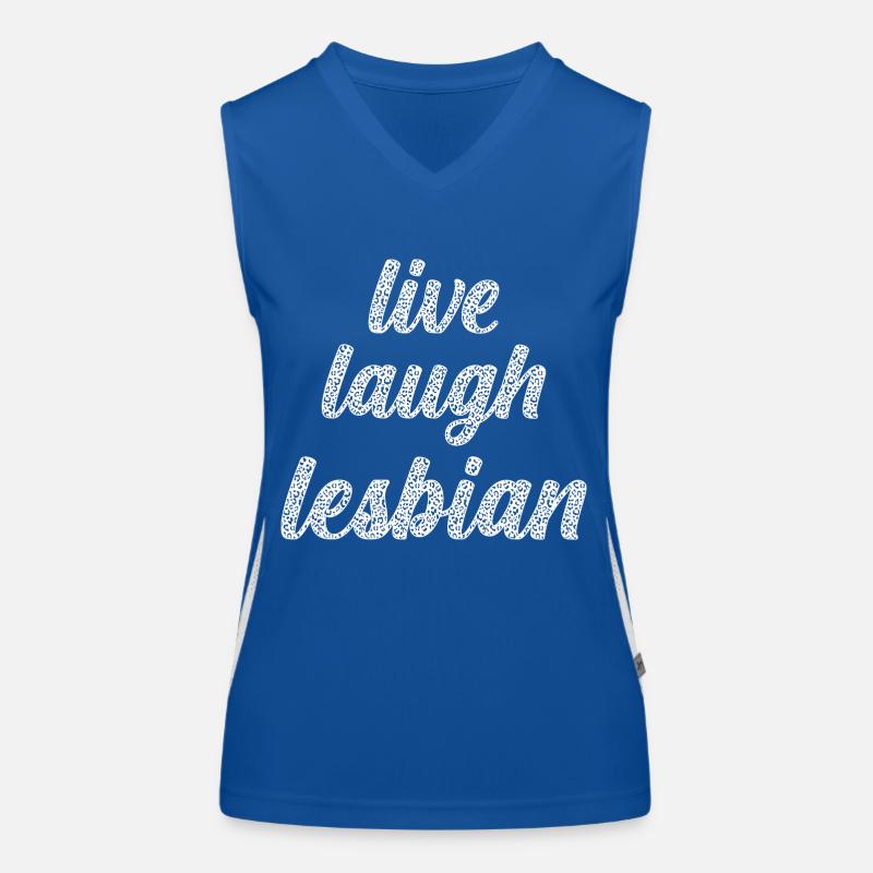 Live Laugh Lesbian - LGBTQIA+ sur le thème du léopard Débardeur respirant contrasté Femme