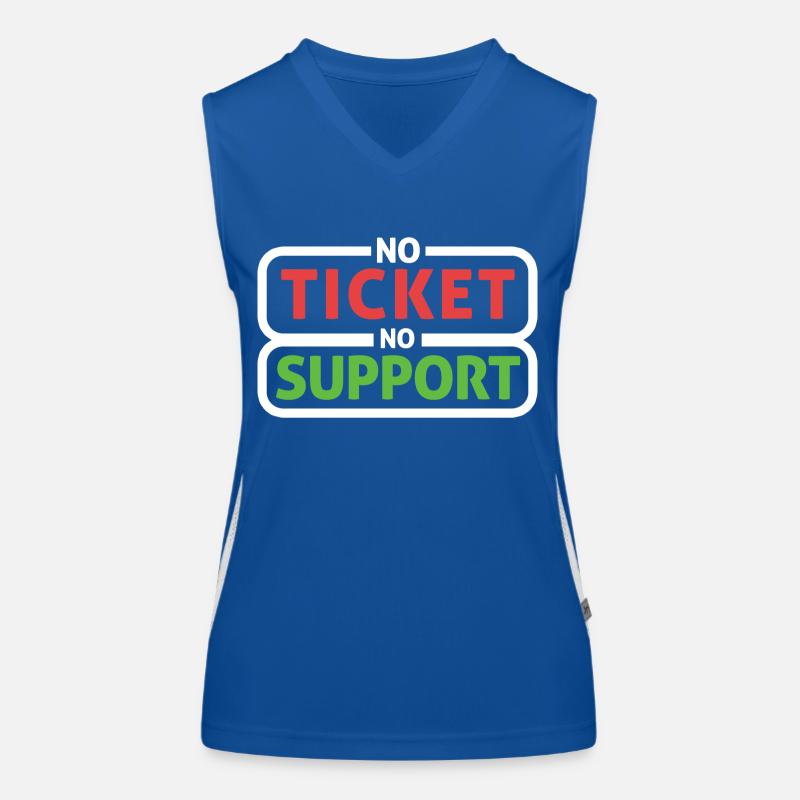 Pas de ticket Pas de support Informaticien Administrateur informatique Débardeur respirant contrasté Femme
