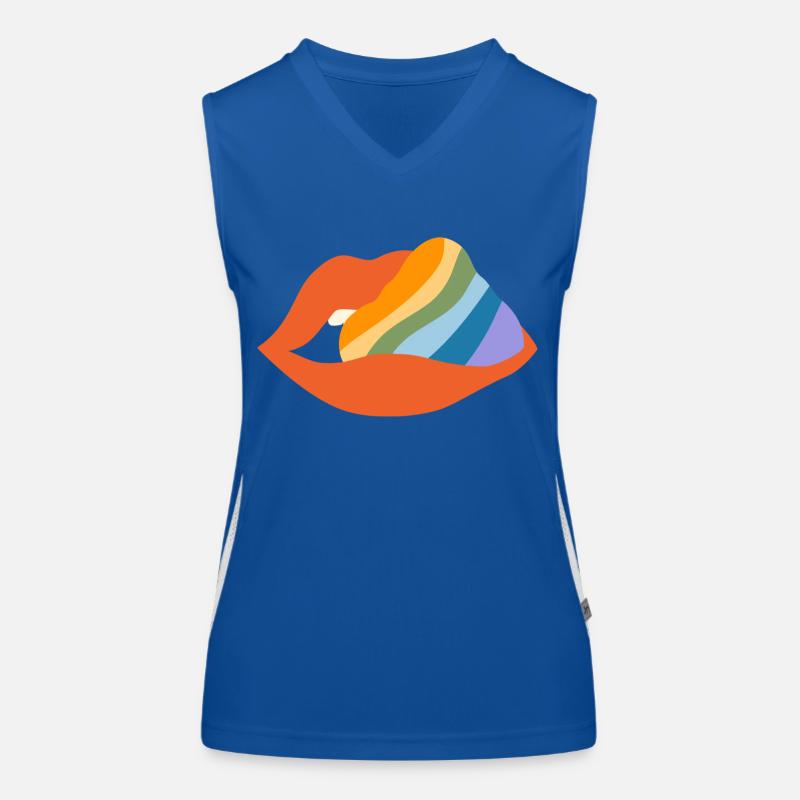 Pride Lippen Funktionelles Kontrast-Tank Top für Frauen