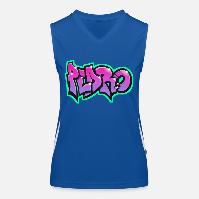 PEDRO graffiti sweatshirt cap teeshirt Women's Functional Contrast Tank Top