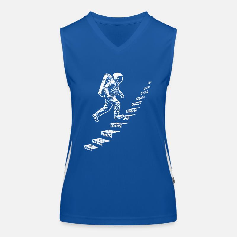 Astronaute dans les escaliers style spatial Débardeur respirant contrasté Femme