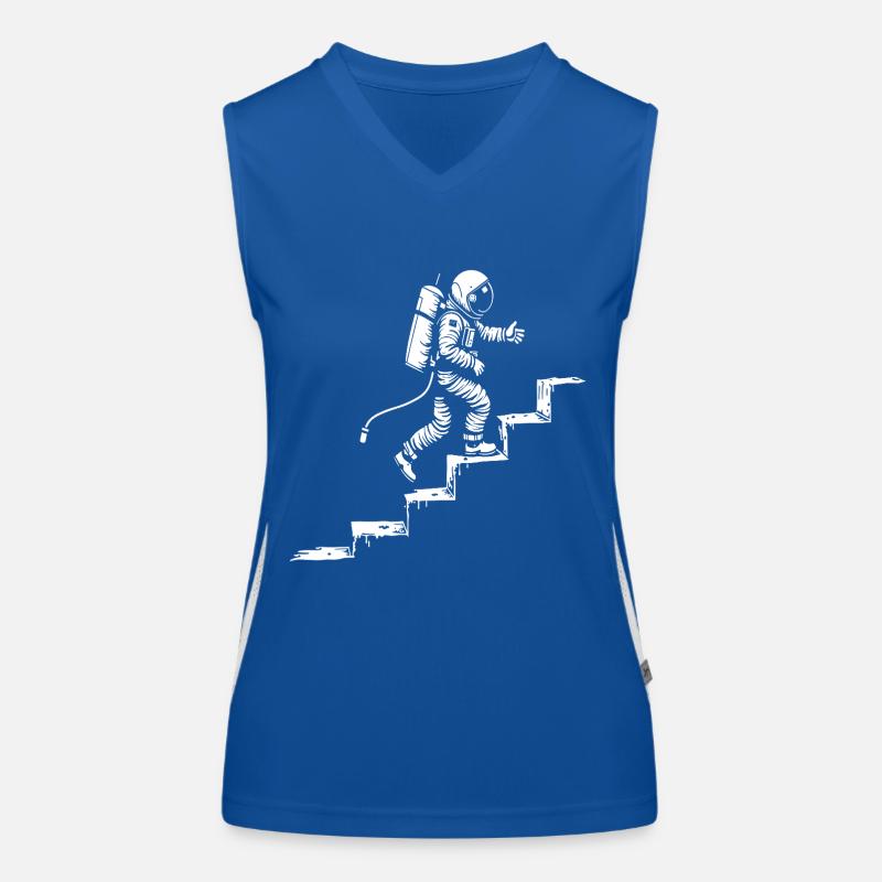 Astronaute dans les escaliers style spatial Débardeur respirant contrasté Femme