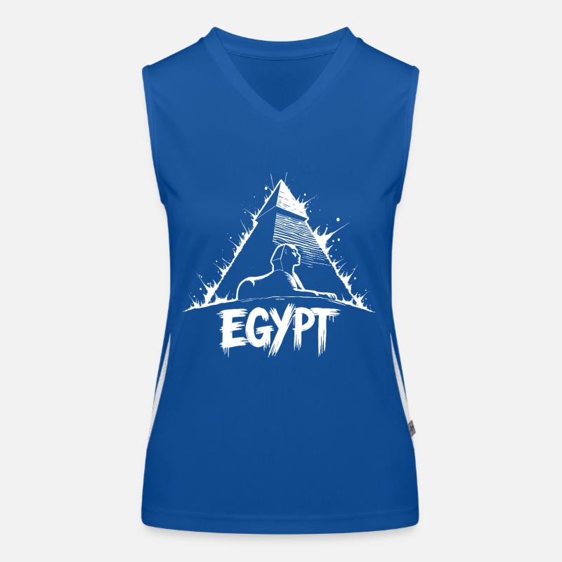 Ägypten Sphinx Pyramide Funktionelles Kontrast-Tank Top für Frauen