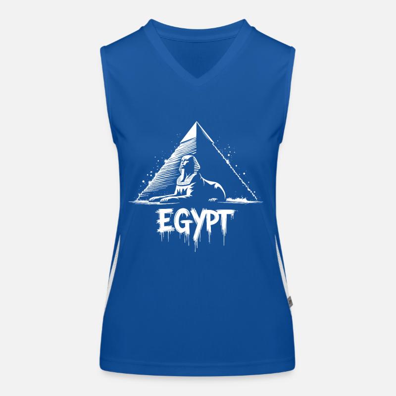 Ägypten Sphinx Pyramide Funktionelles Kontrast-Tank Top für Frauen