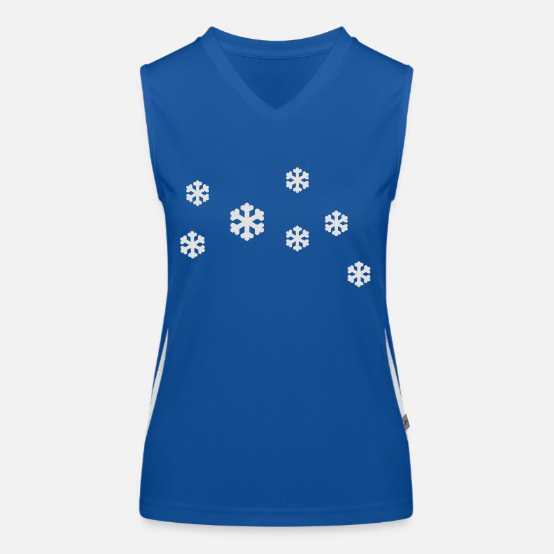snow crystals Women's Functional Contrast Tank Top