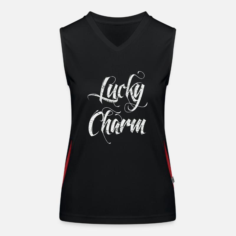 Le cadeau T-shirt de Lucky Charm Saint-Patrick Débardeur respirant contrasté Femme