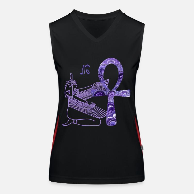 anch e 76 with goddess isis Women's Functional Contrast Tank Top
