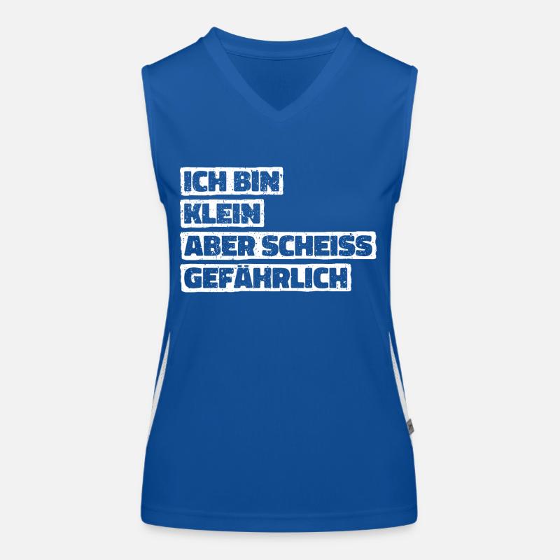 Ich Bin Klein Aber Scheiss Gefährlich Geschenk Funktionelles Kontrast-Tank Top für Frauen