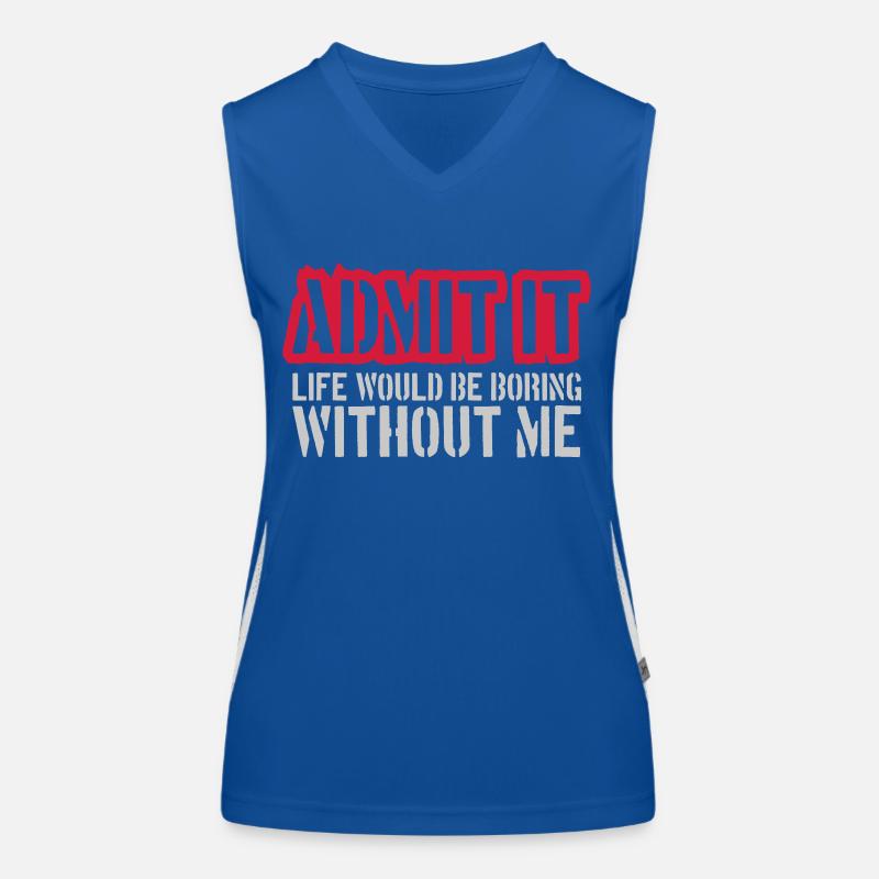 boring life without me Women's Functional Contrast Tank Top