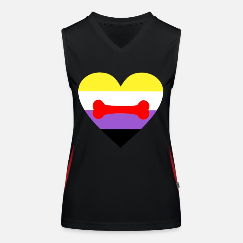 Nonbinary Puppy Play LGBTQ Pride Women's Functional Contrast Tank Top