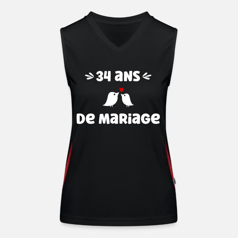34 ans de mariage Débardeur respirant contrasté Femme