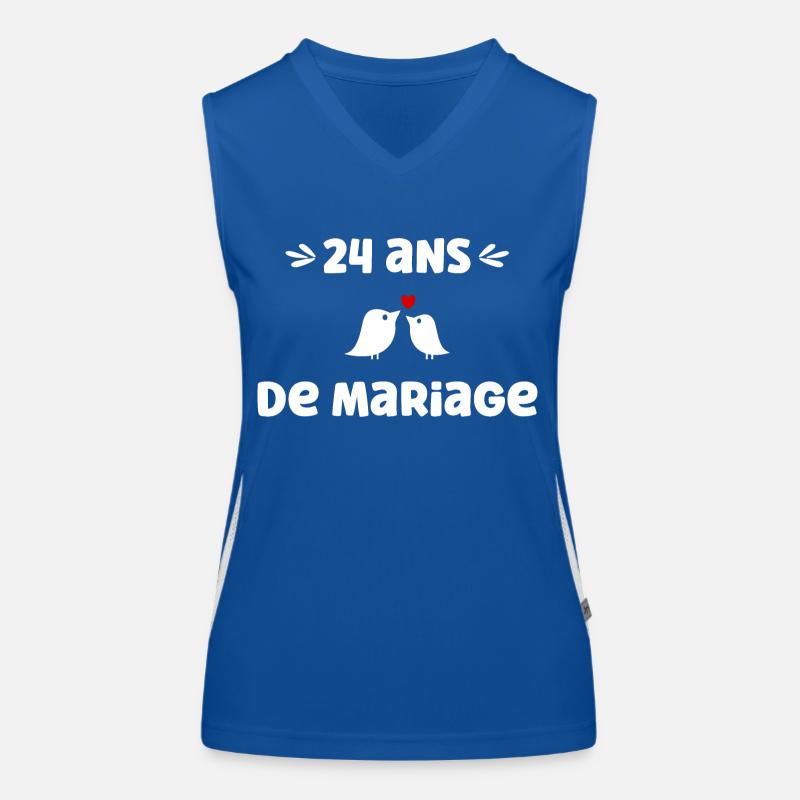 24 ans de mariage Débardeur respirant contrasté Femme